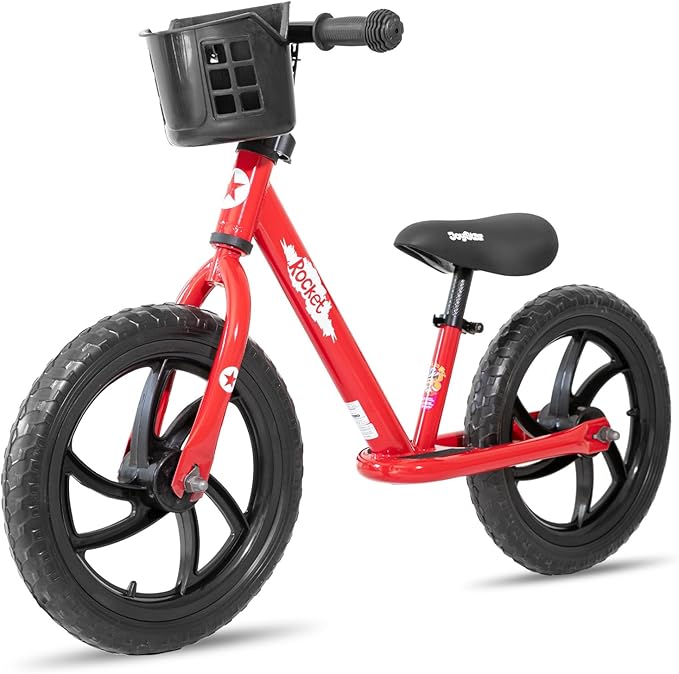 JOYSTAR 12/14 Inch Kids Balance Bike for 18months-5 Years Old Boys Girls, Lightweight Toddler Balance Bikes with Footrest and Handlebar Basket or Doll Seat