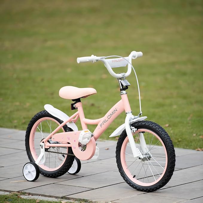 14/16/18 Inch Children’s Bike for Toddlers Kids Ages 3-9, Safe Non-Slip Tires, Removable Training Wheels, Coaster Brake, Easy Assembly, Perfect for Boys and Girls, Multiple Color