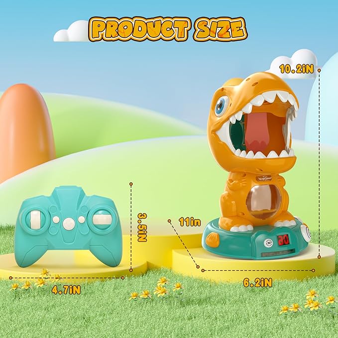 EagleStone Remote Control Dinosaur Shooting Toys for Kids 3-5 5-7 8-12, Electronic Dino Shooting Target Game with Spay, Auto Scoring, Light &Roar, 3 4 5 6 7 Year Old Boy Birthday Gift Party Favor