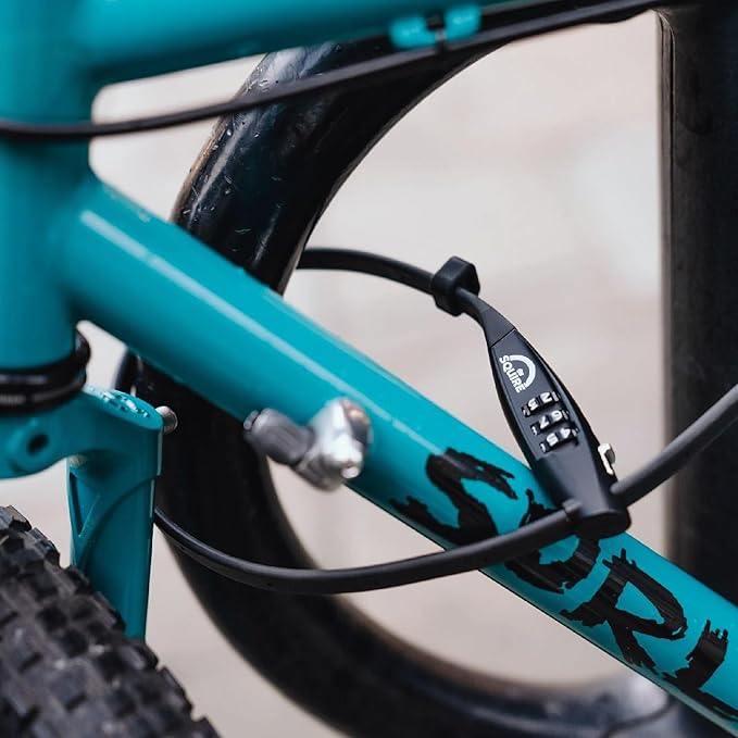 Squire Bike Locks STRAPLOK™ Combi 10 - Ultra-Lightweight Multi-Functional Zip-Tie Style Café Bike Lock with 10mm Stainless Steel Core, 450mm Length, 3-Wheel Recodable Combination