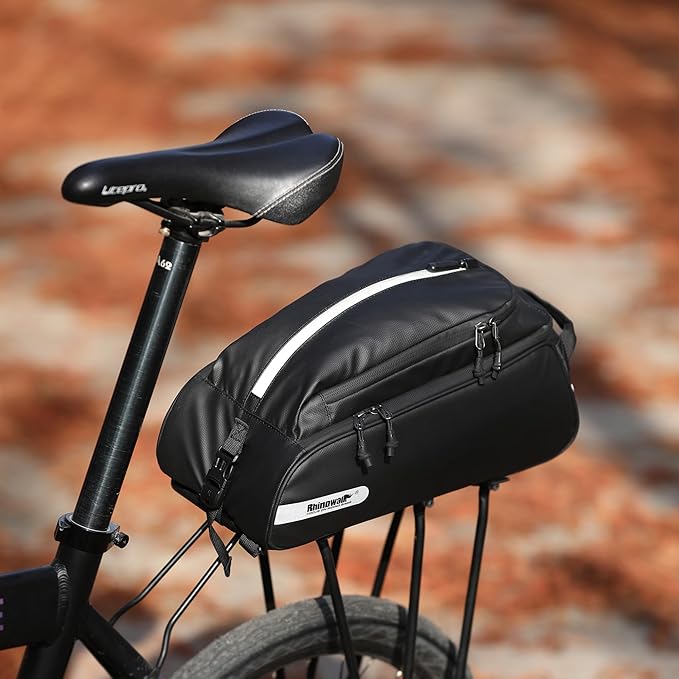 Bike Trunk Bag Bike Pannier Bag Bike Rear Seat Bag Waterproof Bicycle Cargo Rack Saddle Bag Commuter Bag Shoulder Bag Laptop Pannier Rack Bicycle Bag