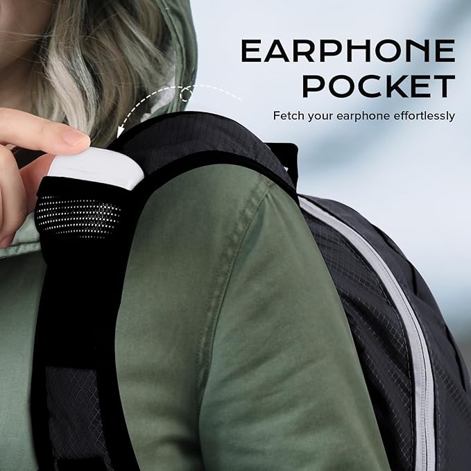 15L Water-resistant Hiking Daypack, Small Backpack Travel Outdoor, Lightweight Day Pack with Tool Loops