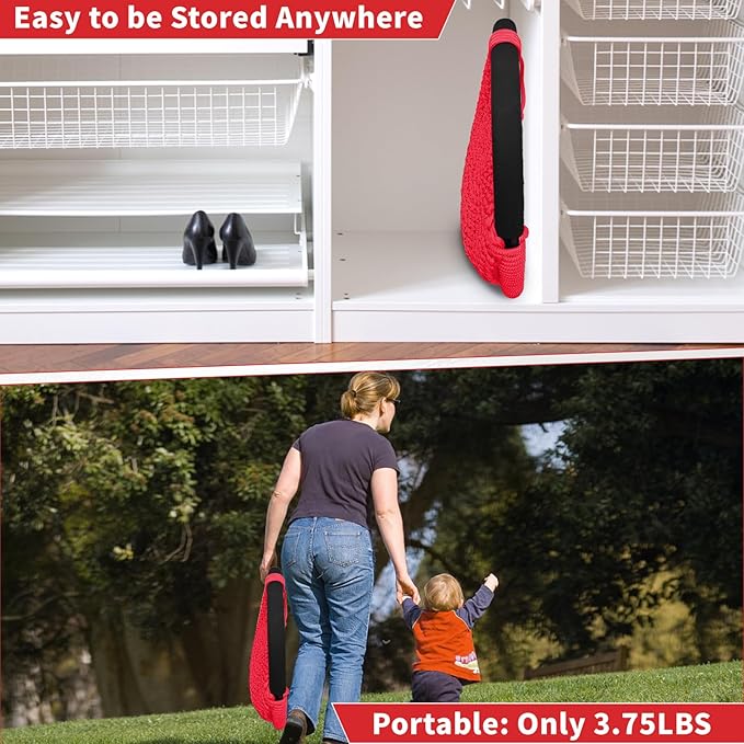 Hi-Na Kids Tree Swing Seat for Kids Rope Swing Seat, Indoor Swing for Kids Outdoor, Backyard Swing Tree Swing Seat Door Swing (Red)