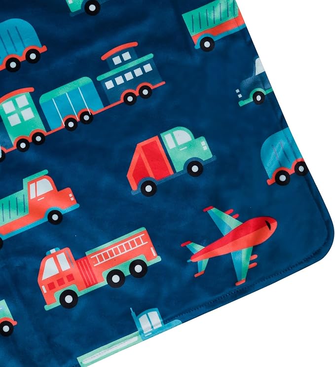 Wildkin Plush Baby Blanket – Soft & Cozy Comfort, Ideal for Toddlers, Travel & Daycare - Transportation