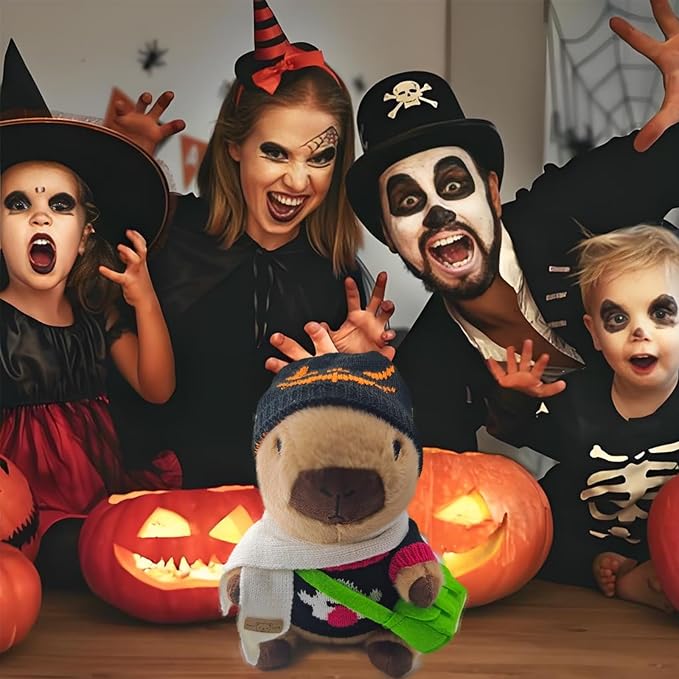 Capybara DIY Plush Doll can be Worn with a hat/Sweater/Bag. Creative and Ever-Changing Capybara Dolls are Stuffed Animal Birthday Gifts for Boys and Girls.