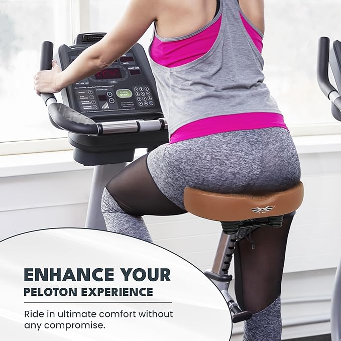 X WING New-Age Noseless Bike Seat Cushion for Men & Women - Extra Padding & Wide - Suitable for City, Electric, Stationary Bikes - Compatible with Peloton Bikes – Wide Winged Bike Seat with Cushion