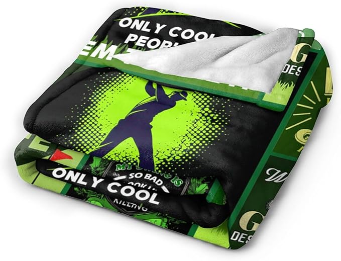 Golf Blanket Fleece Soft Warm Plush Golfing Throw Blankets Lightweight Plush Fuzzy Cozy Blanket Gifts for Lovers Men Women Suitable for Couch Sofa Bed 50"X40"