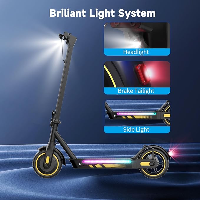 Electric Scooter Adult, 19-25 MPH Max Speed, 21-28 Miles Long Range, E Scooter with 8.5"/10" Tires, 350W/500W/600W Motor, Cruise Control and Dual Braking, Foldable Electric Scooter for Adults