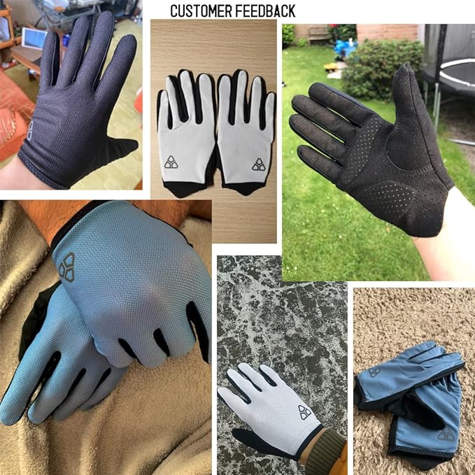 Cycling Gloves - Men & Women's Bike Gloves with 3MM XRD Palm Padding, Touch Screen Compatible for Mountain & Road Biking