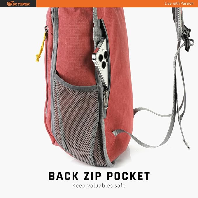 SKYSPER Small Daypack 10L Hiking Backpack Packable Lightweight Travel Day Pack for Women Men