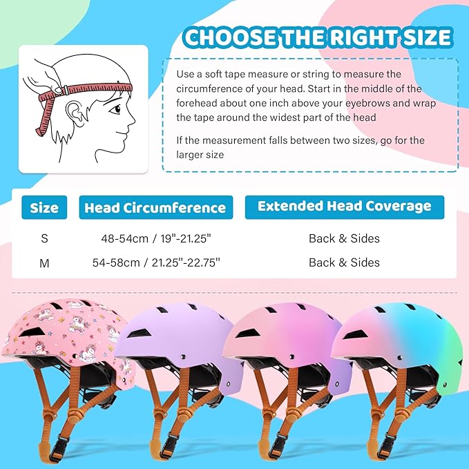 Kids Bike Helmet Ages 3-5-8-14, CPSC ASTM CPSIA Certified Toddler Helmet