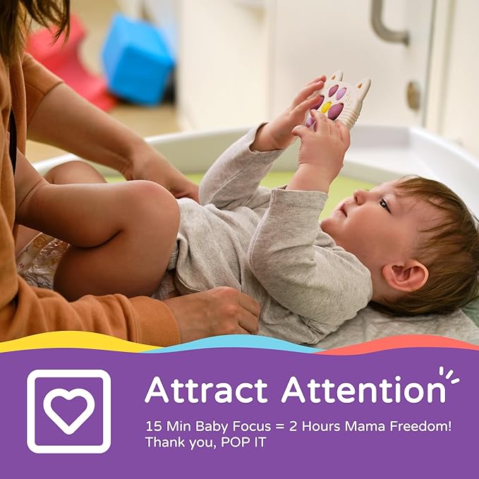 LiKee Fidget Popper Sensory Baby Toys for 10+ Months, Push and Popping Busy Board, Montessori Toys for 1+ Years Old, Airplane Car Travel Toy for Toddlers 1-3 Stress Relief