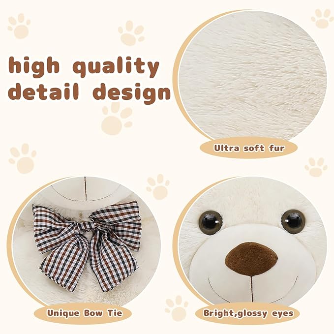 MaoGoLan Life Size Giant Jumbo Teddy Bear 55 inch Big Stuffed Animals Chucky Plush Large Bear Gift for Girls Teens Boys Children Girlfriend Boyfriend Wife GF