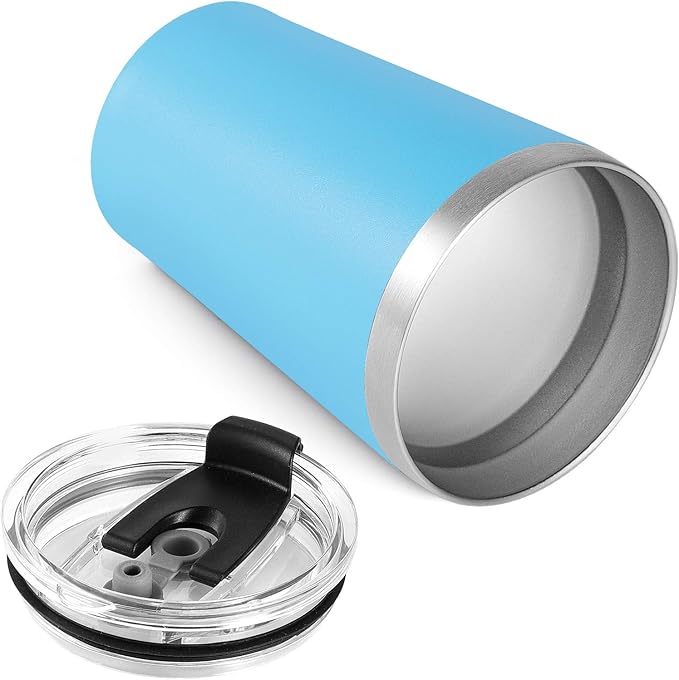 VEGOND 12oz Tumbler Stainless Steel Tumbler bulk Vacuum Insulated Double Wall Travel Tumbler with Lid and Straw Reusable Tumbler, Sky blue 12 Pack