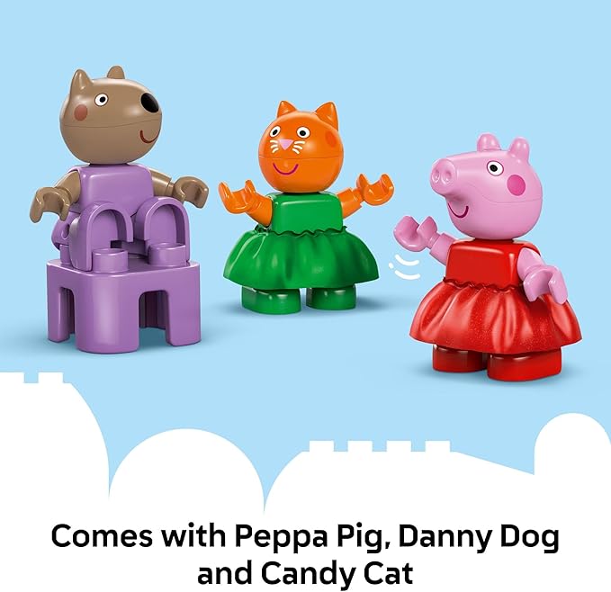 LEGO DUPLO Peppa Pig Funfair Toddler Toy - Sensory Toy Featuring Peppa Pig - Fun Gift for 2+ Year Old Boy or Girl - Helps Preschoolers Develop Color Sorting and Fine Motor Skills - 10453