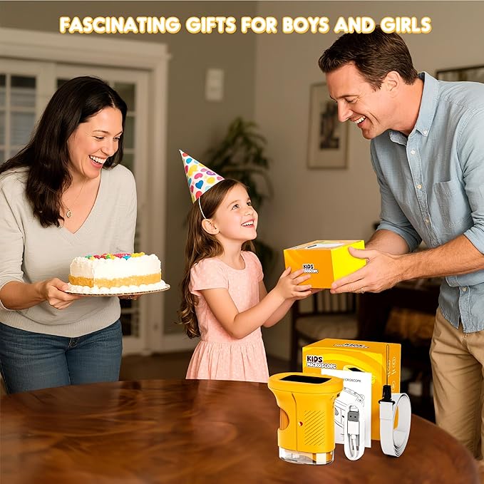 Digital Microscope for Kids Toys for Ages 5-7 8-13: 1000X Handheld Microscope with 2.0" IPS Screen, Science Toy with Photo & Video Capture, 6 8 Year Old Boy Birthday Gift, Toys for Boys 6-8 8-10