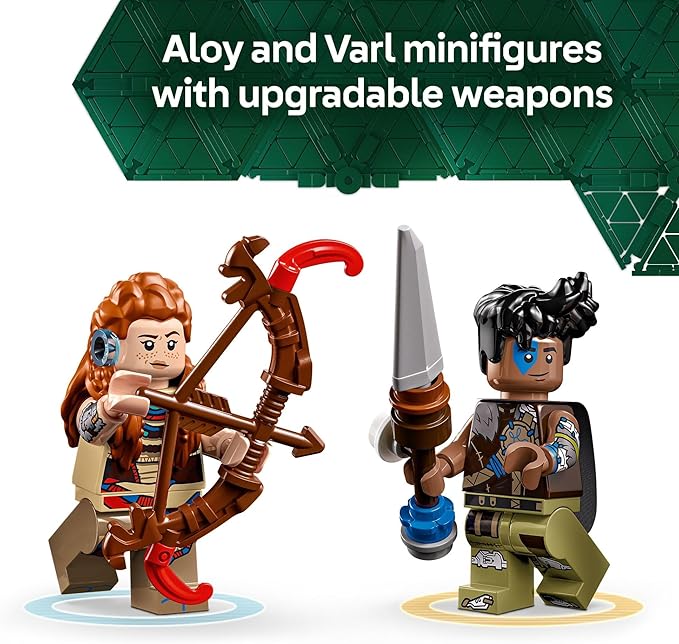 LEGO Horizon Adventures Aloy & Varl vs. Shell-Walker & Sawtooth Kids Toy - Building Toy for Boys & Girls, Ages 9+ - Gaming Gift Idea for Horizon Fans - 77037
