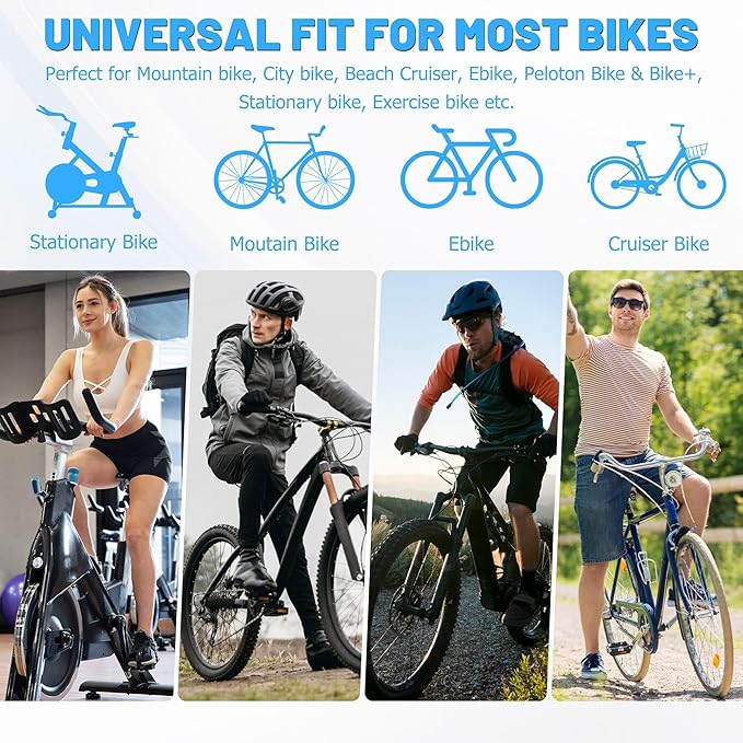 Wide Bike Seat for Men Women Comfort, Large Soft Padded Bicycle Seat Cushion, Oversized Comfortable Replacement Saddle for City & Mountain Bicycle, Beach Cruiser, Ebike, Scooter, Stationary Bike