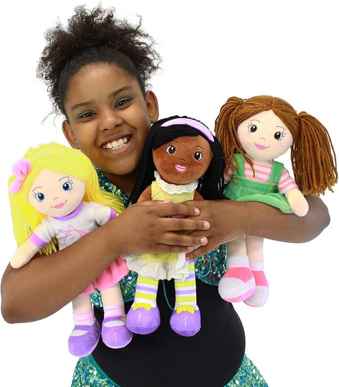 Playtime by Eimmie 14" Soft Baby Doll for Girls (Kaylie) - Plush Rag Doll for Toddlers & Infants, Washable Stuffed Toy with Sensory Fabric Body - Great for Baby Showers, Birthdays & Special Occasions