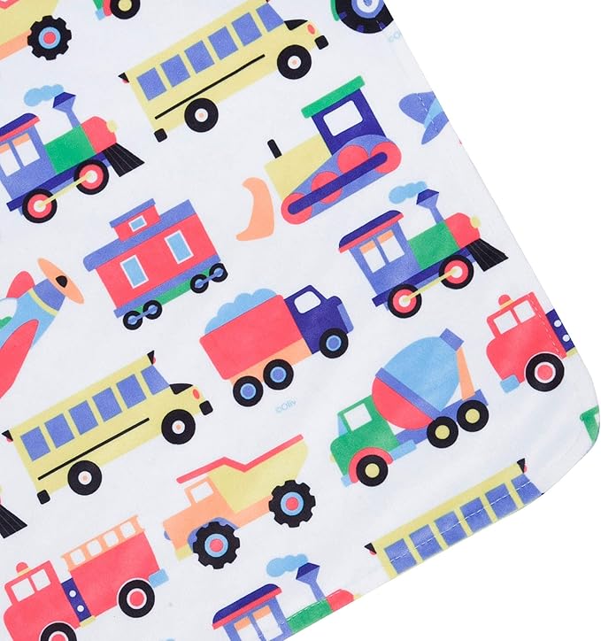 Wildkin Plush Baby Blanket – Soft & Cozy Comfort, Ideal for Toddlers, Travel & Daycare - Trains, Planes, and Trucks