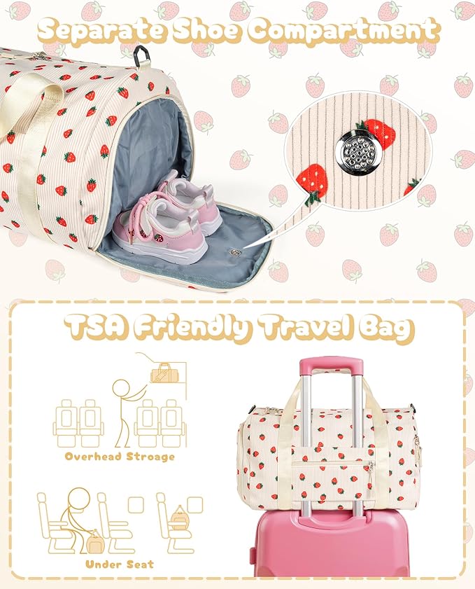 Birthday Gift for Daughter, Girls Gym Bag, Kids Personalized Weekend Duffel Bags with Shoe Compartment, Initial Travel Tote with Makeup Bag, Preppy Stuff for Preteen (Letter Z)