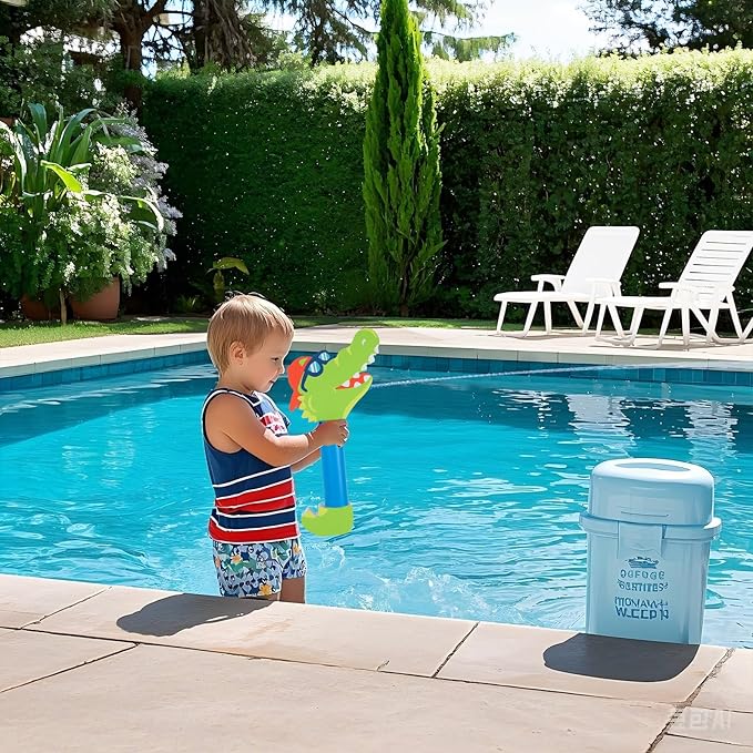 Water Gun for Kids Pool Toys Summer Outdoor Fun, 16oz Auto-Refill Crocodile Water Blaster, Floatable Swim & Squirt Gun with 20ft Range–Ages 5+