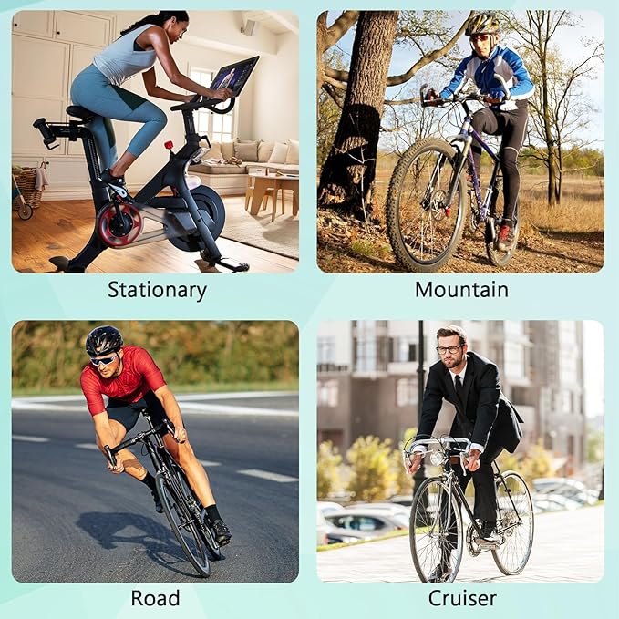 Zacro Bike Seat Cushion - Padded Gel Bike Seat Cover for Men & Women, Padding Bicycle Saddle fit with Peloton/Spin Stationary Exercise/Mountain Road Cycling Bike