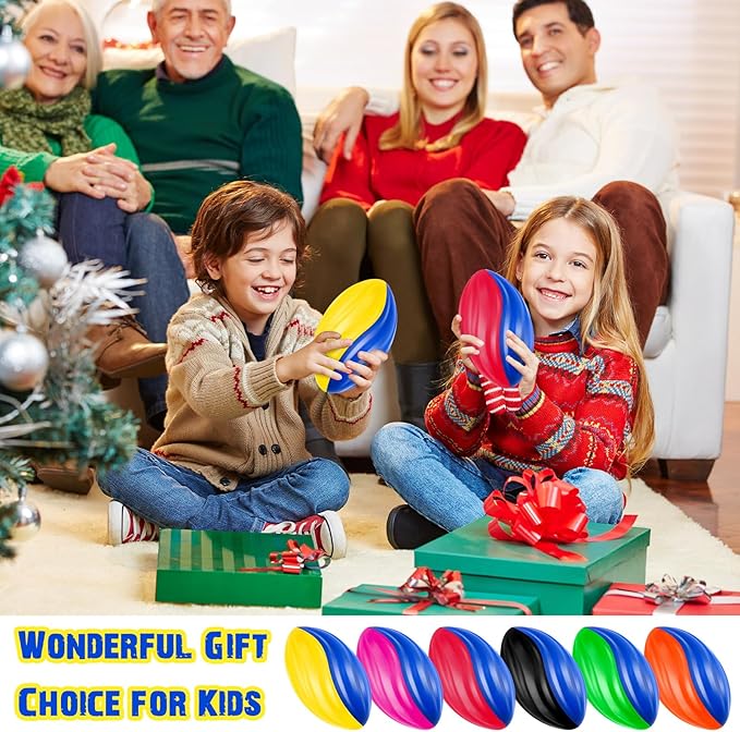 Jerify 12 Pcs Mini Foam Footballs for Kids Students 7 Inch Small Spiral Football Toys Easy Grip Waterproof Soft Emulation Ball for School Gift Sports Party Game(Bright Color)