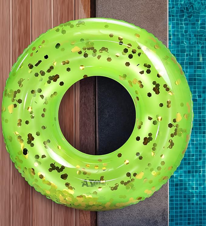 CoTa Global Inflatable Pool Float Tube Confetti Premium Swim Ring Heavy Duty Vinyl Flotation Pool Floats Toy for The Beach, Party, Vacation, UV Resistant - Pool Party