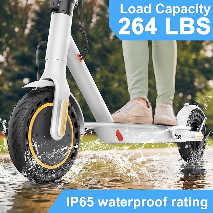 E Scooter for Adults 19-22 MPH 350/500W Motor 281/441Wh Battery,8.5"/10" Tires,Motorized Scooter Up to 22 Miles Range, Foldable Scooter with Double Shock Absorption/Bearing 265 LBS/APP Control