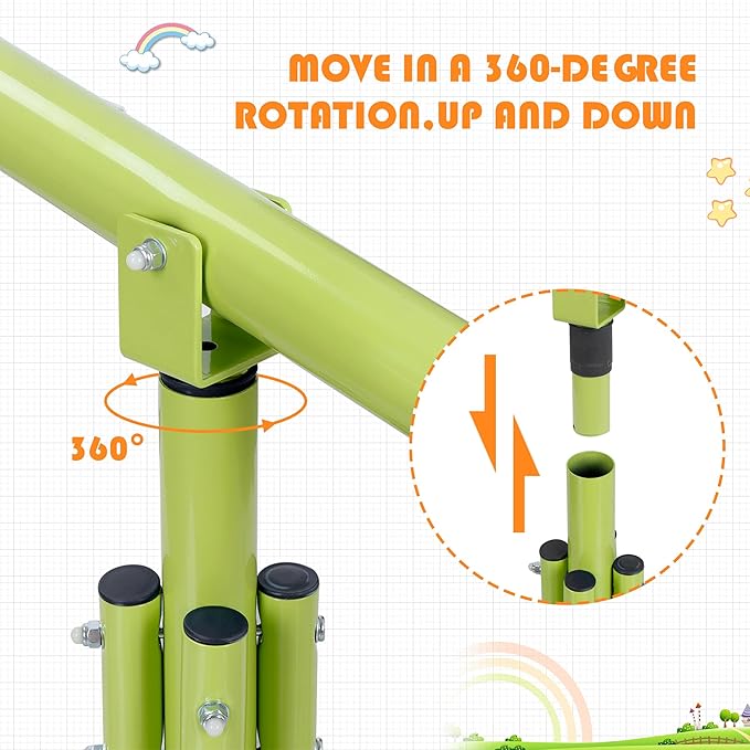 Nova Microdermabrasion Kids Seesaw Swivel Teeter-Totter Home Playground Equipment, 360 Degrees Rotating Safe, Outdoor Fun Toy Set for Kids, Toddlers, Boys, Children (2 Seats)