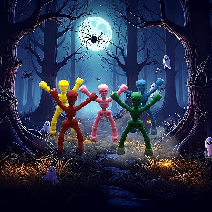 MAGMEN MagnaBones Magnetic Skeleton Fidget Toy 6-Pack Christmas Stocking Stuffers for Kids Ages 6-12 -Travel Toys for Airplane Car Restaurant - STEM Sensory Toys ADHD Autism