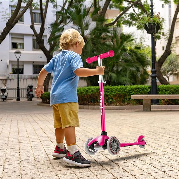 Kids Scooter, Children and Toddler 3 Wheel Kick Scooter for Boys & Girls Ages 2-5, LED Lighted Wheels and 3 Adjustable Height Handlebars, Lean-to-Steer