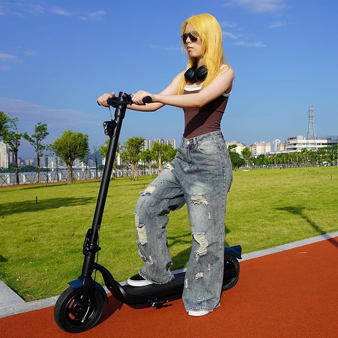 Electric Scooter Adults, Foldable 8.5" Tires E Scooter for Adults, 19 Mph, 350W Motor Fast Cooter, Kick Scooters Max 21 Miles Long Range for Commuting, Heavy Duty E-Scooter with Dual Braking System