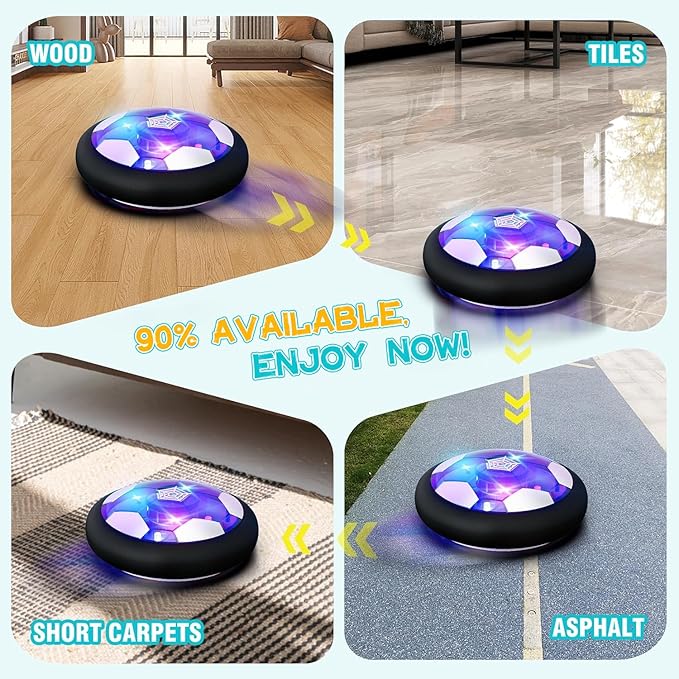 BLUEYE Rechargeable Hover Soccer Ball- Kids Toys -Indoor Toddler Game -Birthday for Boy Age 3,4,5,6,7,8,9 Years Old -Easter Basket Essential- Stocking Stuffers - Yankee Swap-1Pack