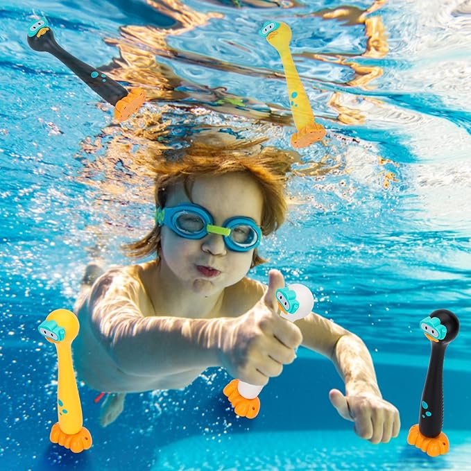 haomsj Duck Swimming Diving Pool Sticks Toys for Kids 3pcs Dive Toys,Summer Underwater Sinking Pool Toys for Boys and Girls Ages 8-12 (Duck Stick)