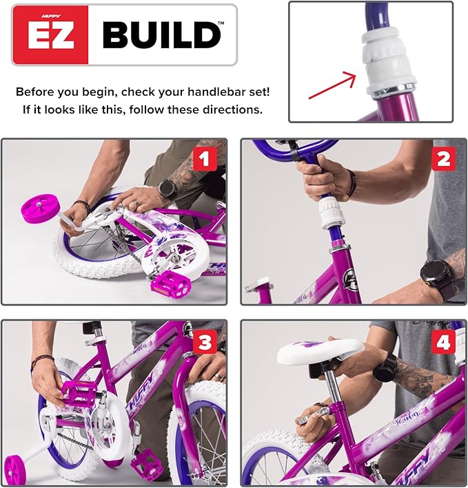 Huffy Upshot 12/16/20 Inch Boys' Bike for Kids, Ages 3+ Years Old, Multiple Color Options, Removable Training Wheels (12" and 16" Only), BMX Design, Designed for Growth, Durable, Easy Assembly