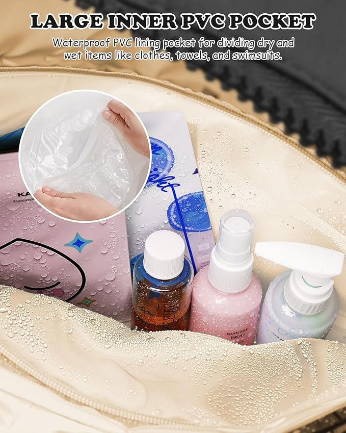 Christmas Gifts for Teen Girls-Monogram Gifts-Women Duffle Bag with Initial, Personal Item Travel Bags,Gym Bag with Wet Pocket,Lightweight Travel Bags Personalized Tote with Makeup Pouch