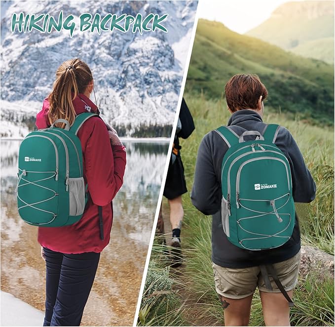 ZOMAKE Lightweight Packable Backpack 28L, Foldable Backpacks Water Resistant Collapsible Day Bag Light Daypack for Hiking