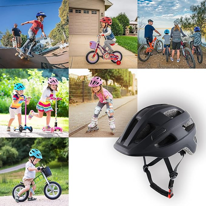 Kids Bike Helmet for Ages 1-8 Years, Adjustable Toddler Boys and Girls Helmets, Lightweight Child Infant Bicycle Cycling Scooter Sports Helmet 48-54cm