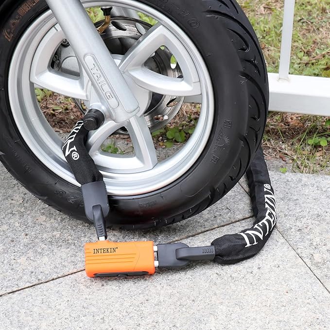 Bike Chain Lock 3FT/4FT/5FT Heavy Duty Bike Lock Anti-Theft Bicycle Chain Lock 8mm/10mm Thicker Bicycle Lock Chain Bike Lock with 3 Keys for Bike, Motorcycle