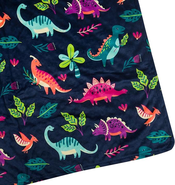 Wildkin Plush Baby Blanket – Soft & Cozy Comfort, Ideal for Toddlers, Travel & Daycare - Darling Dinosaur