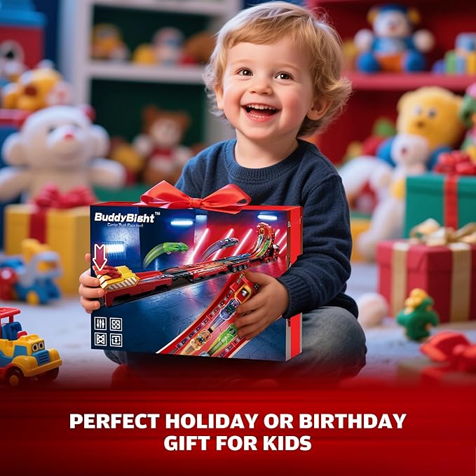 3in1 Transport Car Carrier Truck Toy w/3 Layer Foldable Car Track, 12P Die Cast Car Speed Track, Semi Truck Toy Car Launch Race Track Playset, Preschool Cars Trucks Car Transporter Toy for Kid Ages 3+