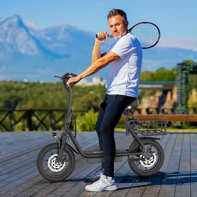 Electric Scooter for Adults- 8.5"/10''/14'' Tires, Up to 19/22MPH by 350W/500W Motor, Max 12/21/23/27/62Miles Long-Range Foldable Commuting Adults Scooter with Double Braking System and App