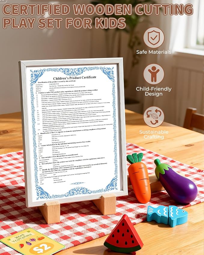 70 PCS Montessori Wooden Play Food Set for Kids Kitchen with Cutting Fruits, Veggies, Bread, Meat & Wooden Crates – Educational Pretend Toys for Boys & Girls 3-5, Perfect Kids