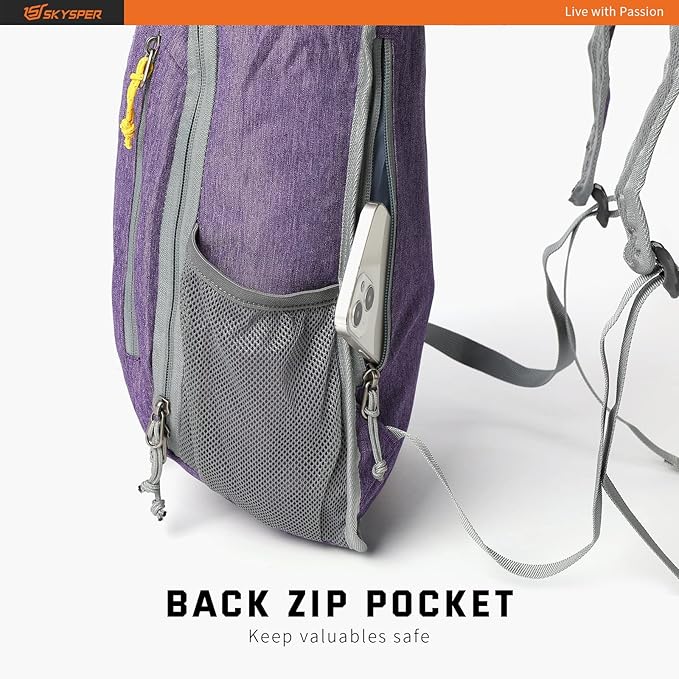 SKYSPER Small Daypack 10L Hiking Backpack Packable Lightweight Travel Day Pack for Women Men