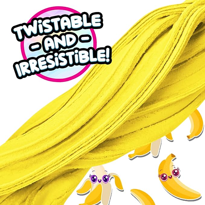 Compound Kings Fluffy Butter Cloudz Scented Large Slime Bucket for Kids – Soft, Squishy, Non-Toxic Sensory Toy | Yellow Banana Slime Gift