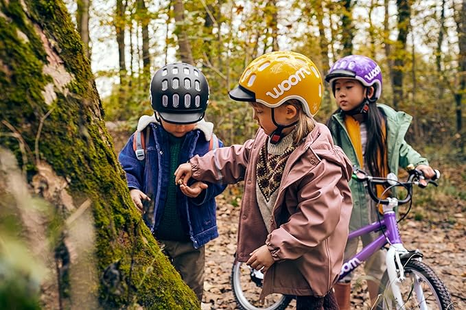 woom Kids’ Bike Helmet, Adjustable Children's Pinch-Free Helmet for Roller Skating & Scooting, Safe Bicycle & Cycling Helmet for Boys & Girls (1-14 Years Old)