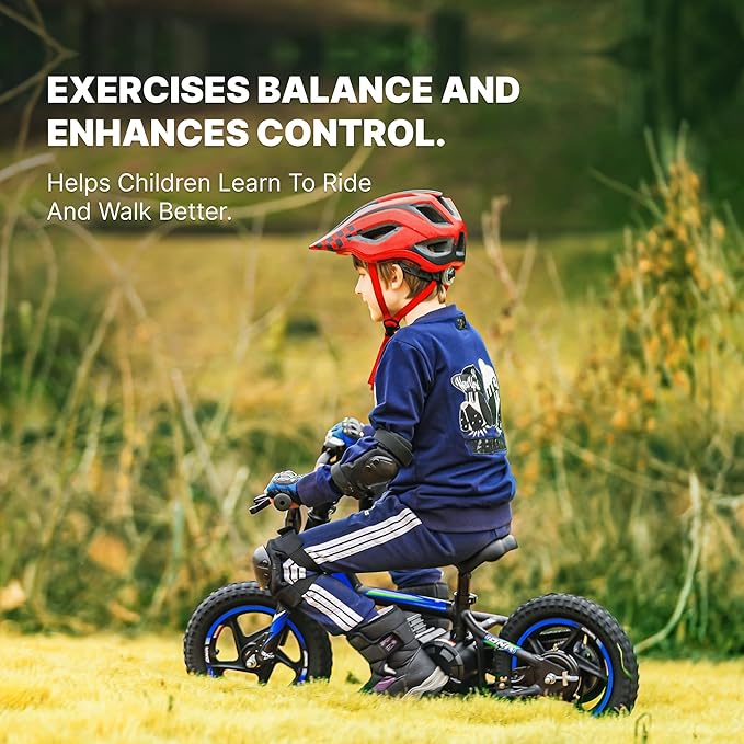 Electric Dirt Bike for Kids 3-6, 170W Racing Experience Lightweight Motorcycle, New Aluminum Frame with 2 Power Modes, 24V Detachable Battery, 12 Inch Knobby Tires