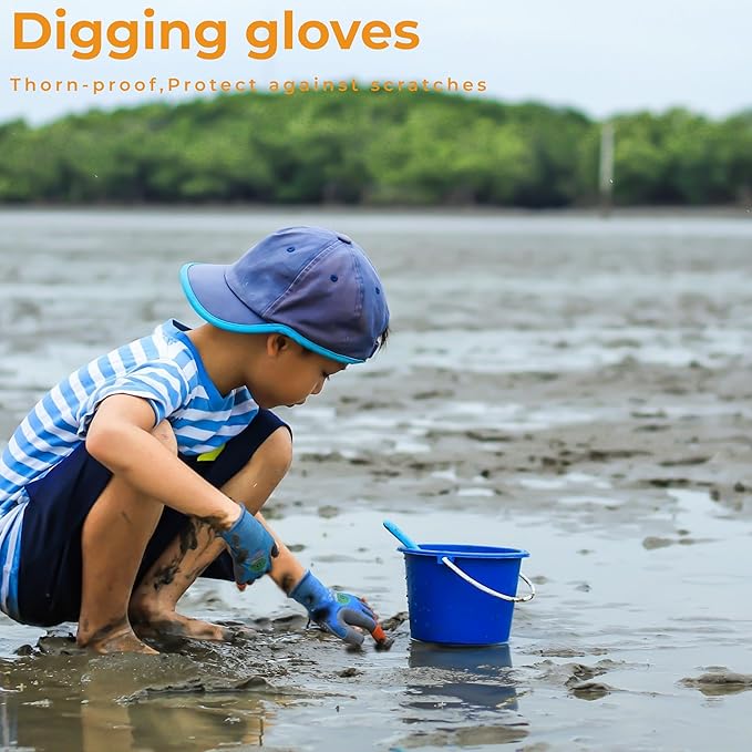 Kids Claw Digging Gloves, Garden & Beach Play Digging Gloves for Children Ages 6-12, Outdoor Exploration